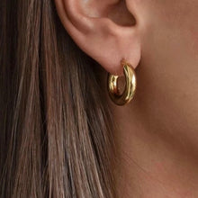 Load image into Gallery viewer, Golden Pacifica Hoop Earrings
